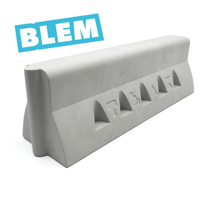 Teak Tuning - Monument Series BLEM Monument Series Concrete Jersey Barrier - 7" Long, 2.25" Tall - "Sterling Gray" Colorway - FINAL SALE
