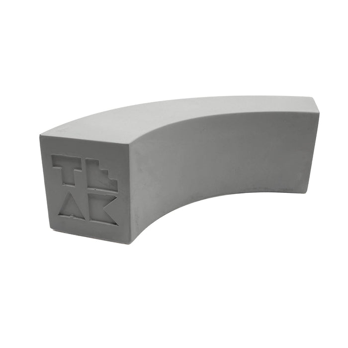 Teak Tuning - Monument Series BLEM Monument Series Concrete Quarter Arc "Banana" Loaf Obstacle - 6.5" Long, 2" Tall - "Sterling Gray" Colorway - FINAL SALE