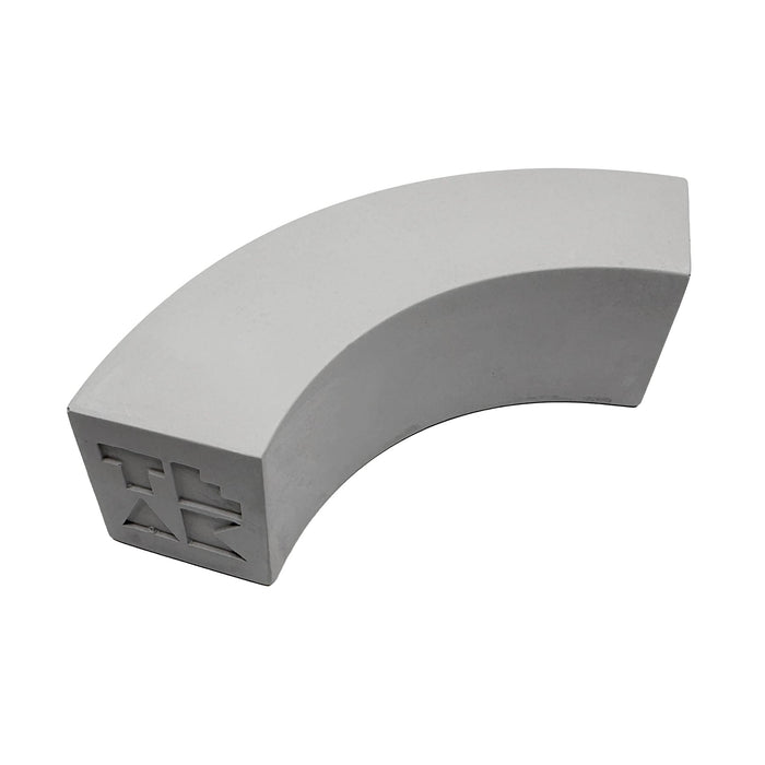 Teak Tuning - Monument Series BLEM Monument Series Concrete Quarter Arc "Banana" Loaf Obstacle - 6.5" Long, 2" Tall - "Sterling Gray" Colorway - FINAL SALE