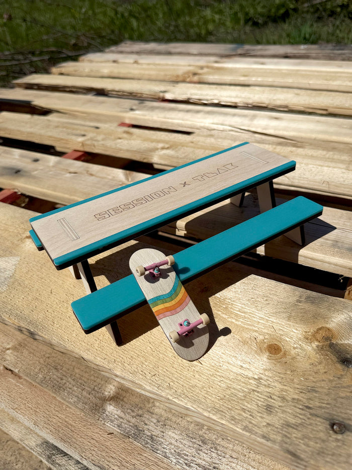 Session Fingerboards The Picnic Table - Wooden Fingerboard Obstacle with Acrylic Coping and Surfaces