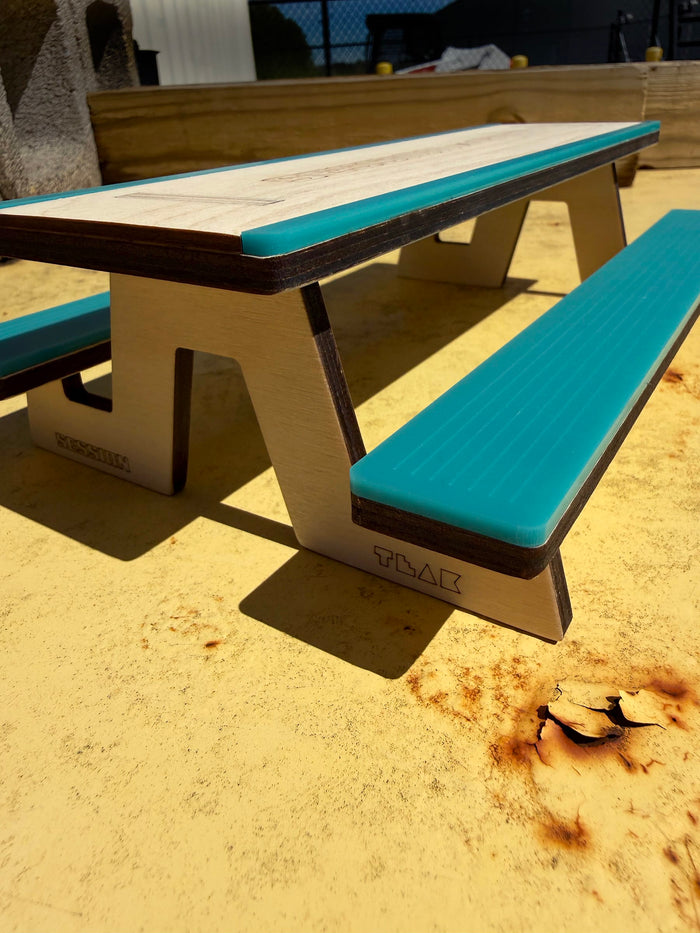 Session Fingerboards The Picnic Table - Wooden Fingerboard Obstacle with Acrylic Coping and Surfaces