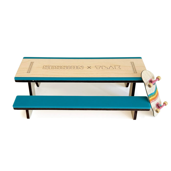 Session Fingerboards The Picnic Table - Wooden Fingerboard Obstacle with Acrylic Coping and Surfaces