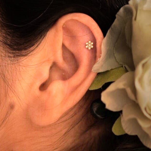 Bloom Dot Nosepin Stud - Wire - Quirksmith