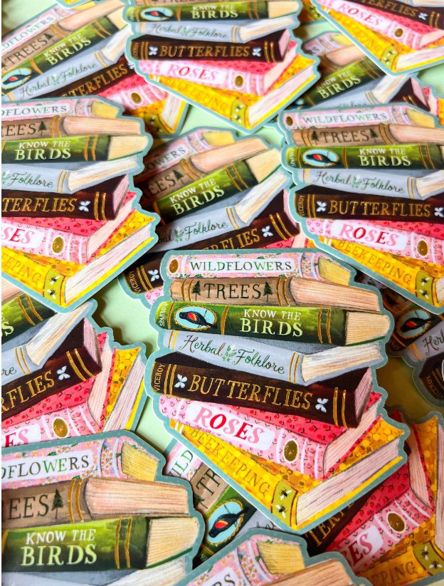Books die - cut sticker - The Regal Find