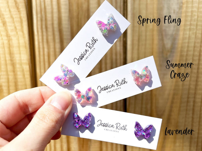 Butterfly Stud Earrings: Lavender Dream - The Regal Find