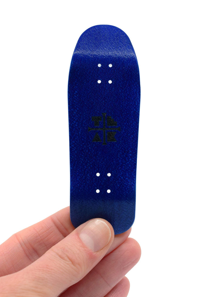 Teak Tuning Carlsbad Cruiser Wooden Fingerboard Deck, "Blue Yeti" - 34mm x 100mm