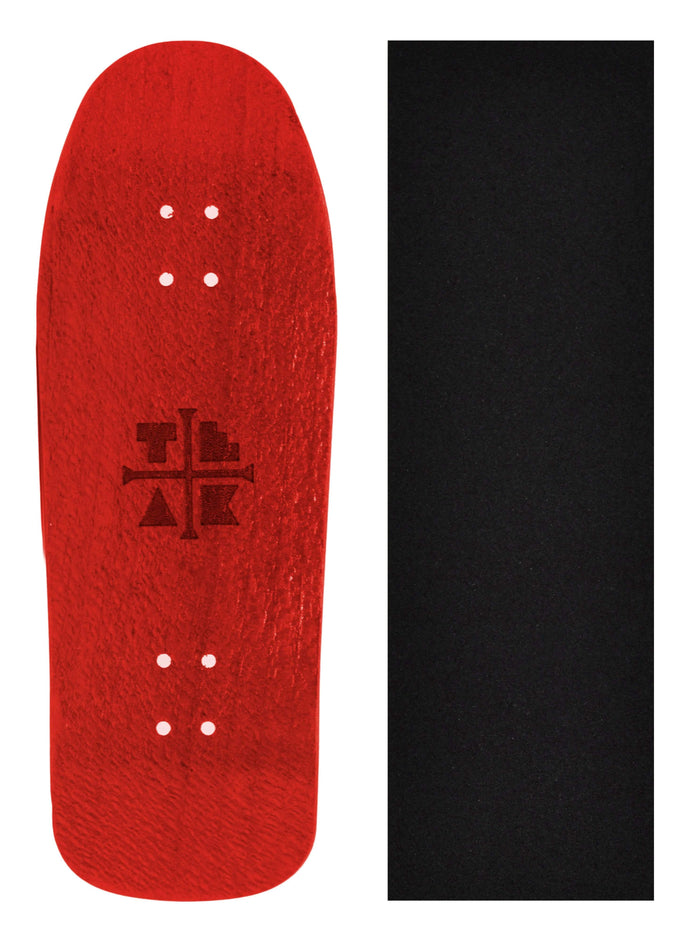 Teak Tuning Carlsbad Cruiser Wooden Fingerboard Deck, "Cherry Red" - 34mm x 100mm