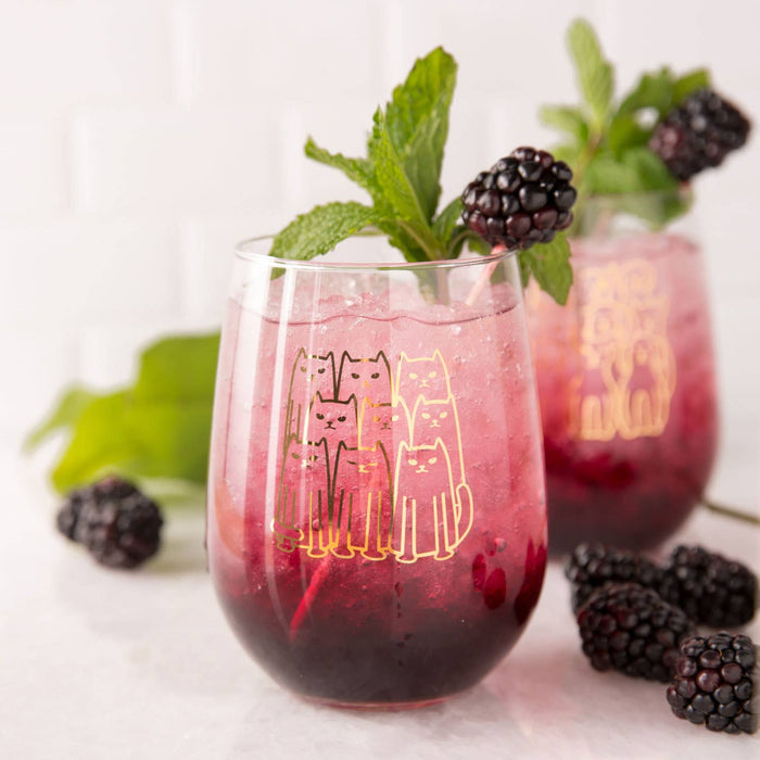 Cat Stemless Wine Glass - The Regal Find