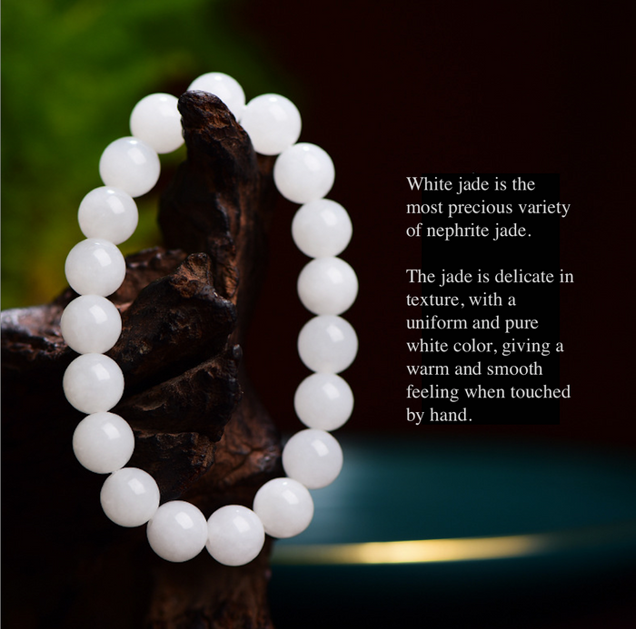 Hotan Hetian jade beads luxury white jade jewelry