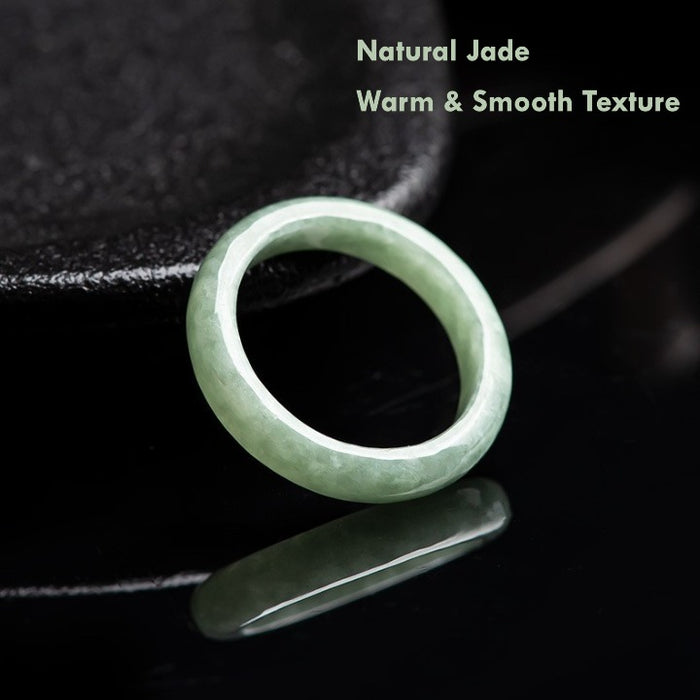 3.8mm Thin Green Jade Band Minimalist Jewelry