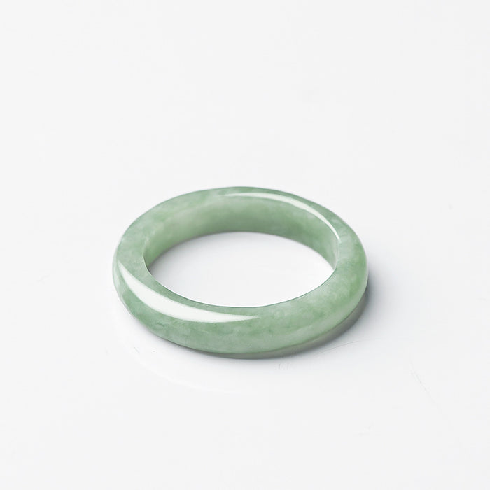Hand-Polished Authentic Jadeite Jade Ring