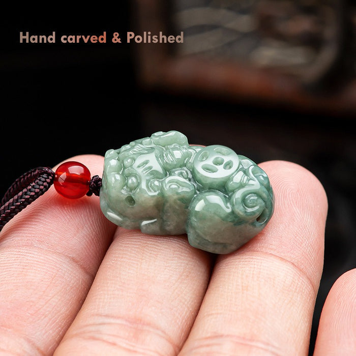 Certified Jade Pixiu Wealth Amulet