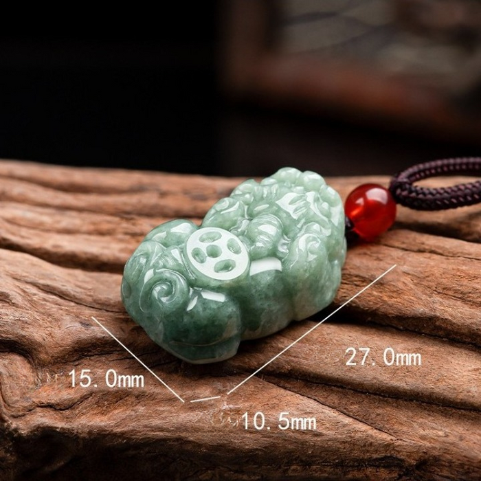 Jade Wealth and Luck Pixiu Talisman