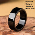 black jadeite ring men grade a luxury band feng shui protection