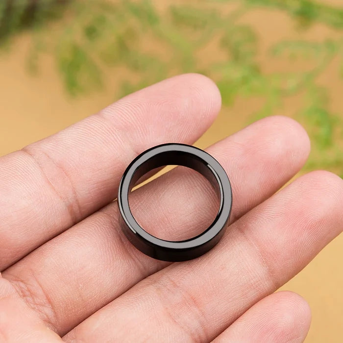 men’s black jadeite ring luxury natural gemstone protection wealth