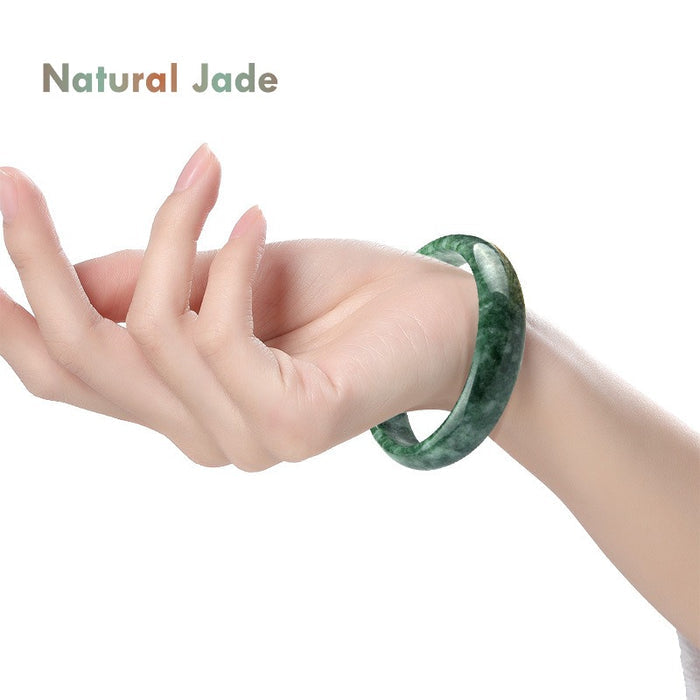 Certified Natural Grade A Jade Bangle – Authentic Green Jadeite Jewelry