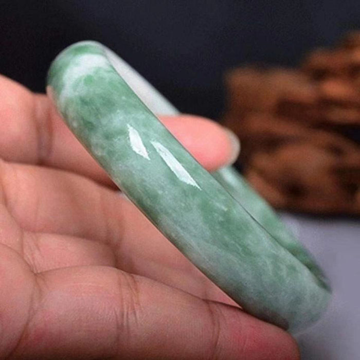 Certified Natural Grade A Jade Bangle – Authentic Green Jadeite Jewelry