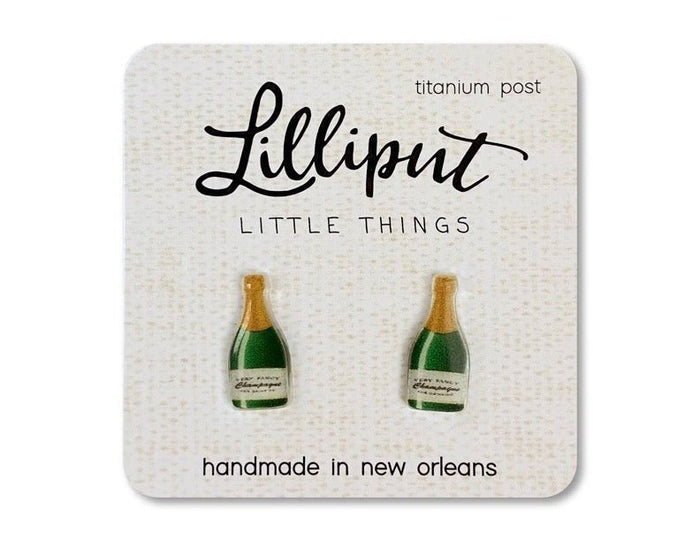 Champagne Bottle Earrings - The Regal Find