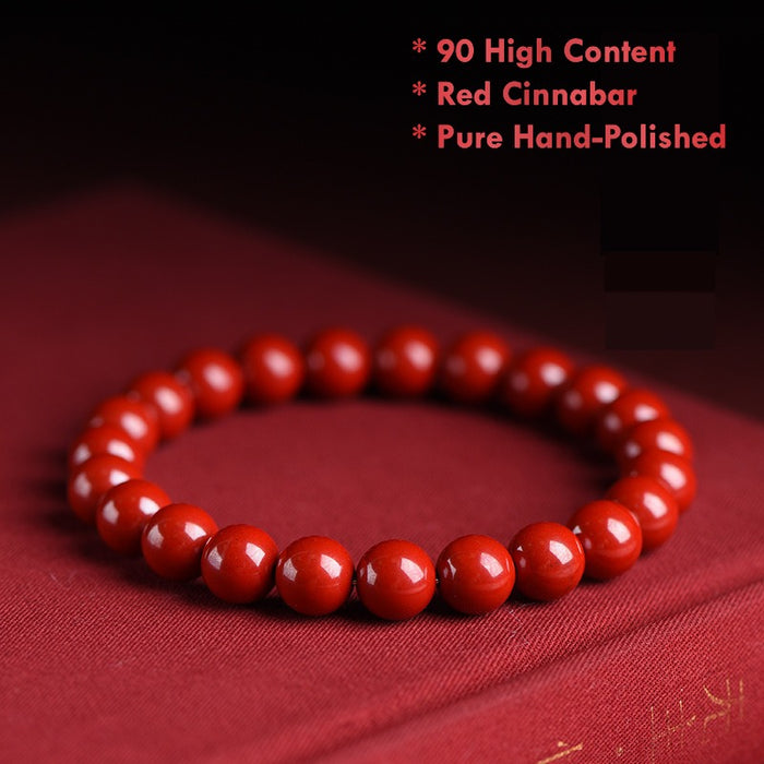 Cinnabar Wealth Bracelet Red Feng Shui Good Luck Jewelry