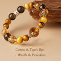 Citrine & Tiger Eye Women’s Wealth Bracelet 8mm