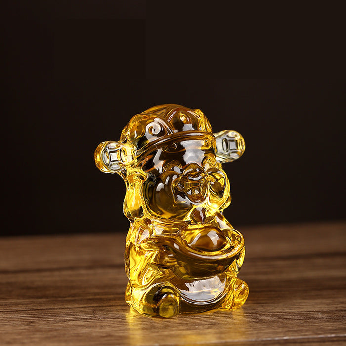 prosperity decor with citrine wealth god figure