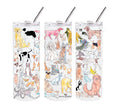 Dog Breeds Eco Friendly 20 oz Skinny Tumbler w/ Metal Straw - The Regal Find