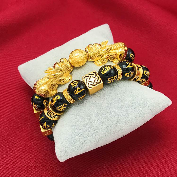 Lucky Wealth Bracelet with Double Pixiu Charms