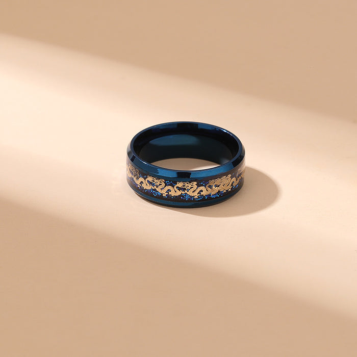 Dragon Titanium Ring for Luck & Protection