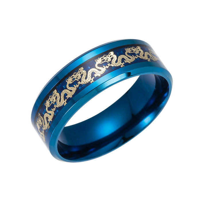Dragon Titanium Ring for Luck & Protection