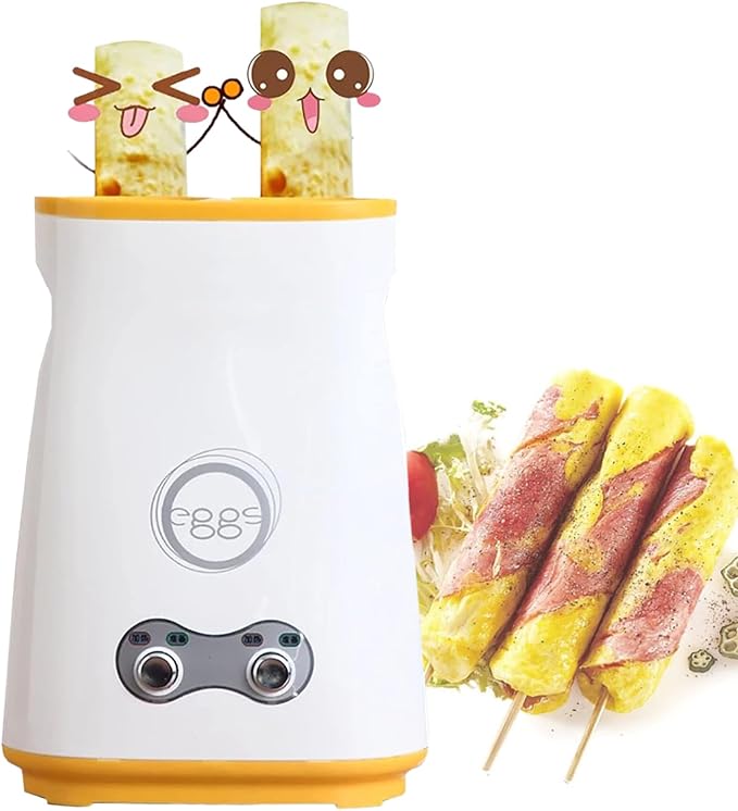 Electric Double Egg Roll Maker, 7-Minute Automatic Sausage Machine