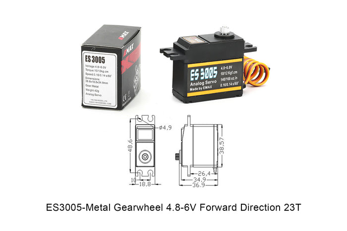 EMAX ES3001 / ES3005 43g Metal Gears Servo