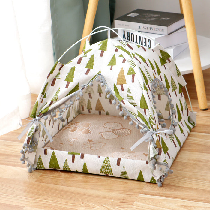 Enclosed Pet Tent House — Breathable & Waterproof, S–XL