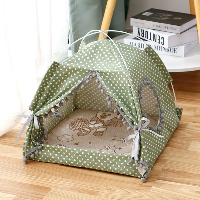 Enclosed Pet Tent House — Breathable & Waterproof, S–XL