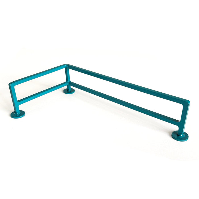 Teak Tuning Fence Style, L-Shaped Fingerboard Rail V2, 11" Long - Steel Construction - Made in USA - Teak Teal