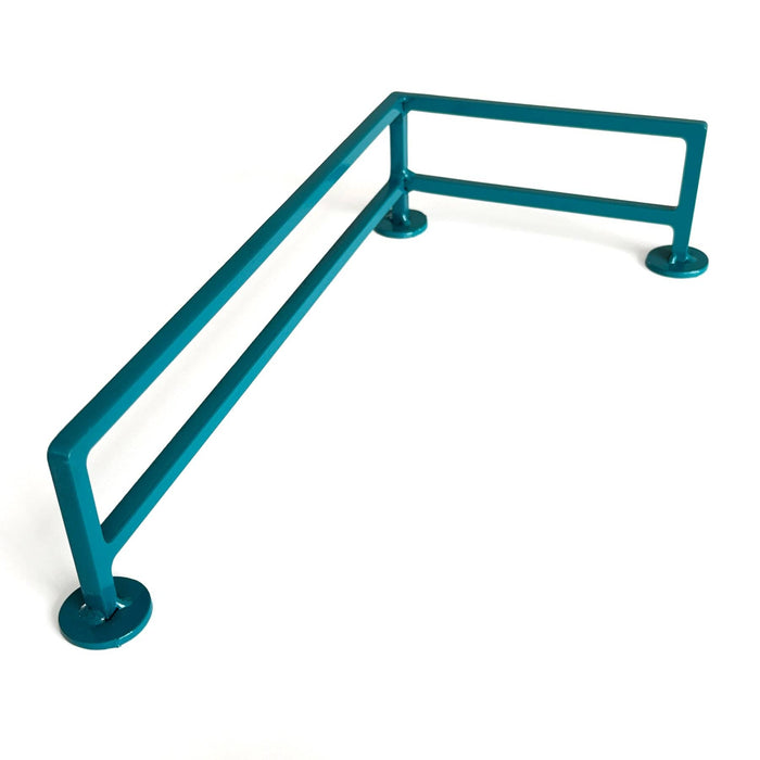 Teak Tuning Fence Style, Reverse L-Shaped Fingerboard Rail V2, 11" Long - Steel Construction - Made in USA - Teak Teal