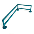 Teak Tuning Fence Style, Reverse L-Shaped Fingerboard Rail V2, 11" Long - Steel Construction - Made in USA - Teak Teal