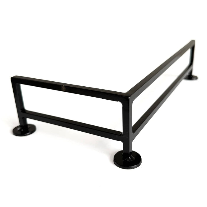 Teak Tuning Fence Style, Reverse L-Shaped Fingerboard Rail V2, 11" Long - Steel Construction - Made in USA - Black