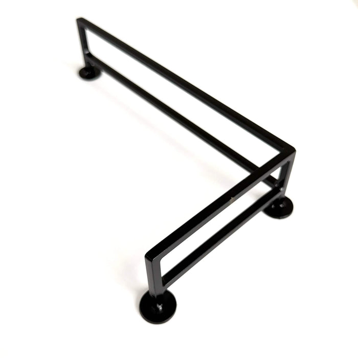 Teak Tuning Fence Style, Reverse L-Shaped Fingerboard Rail V2, 11" Long - Steel Construction - Made in USA - Black