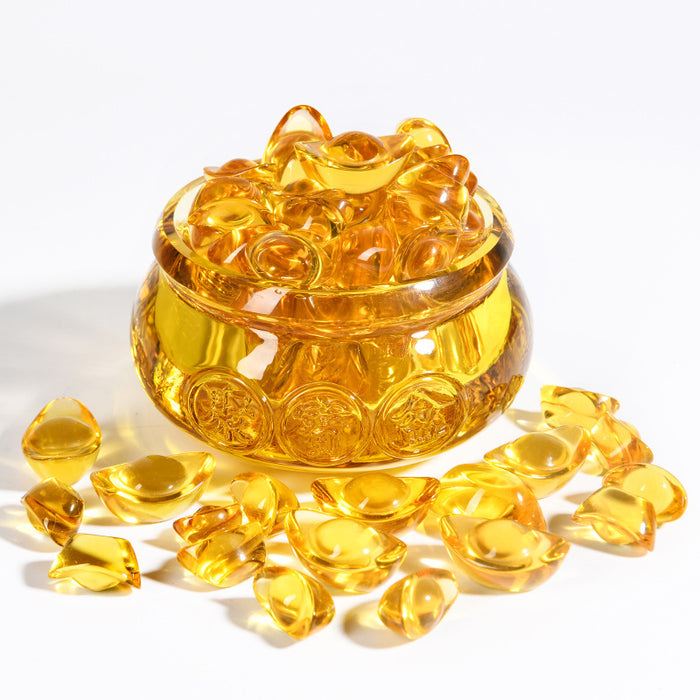 citrine crystal bowl feng shui decor for money and luck