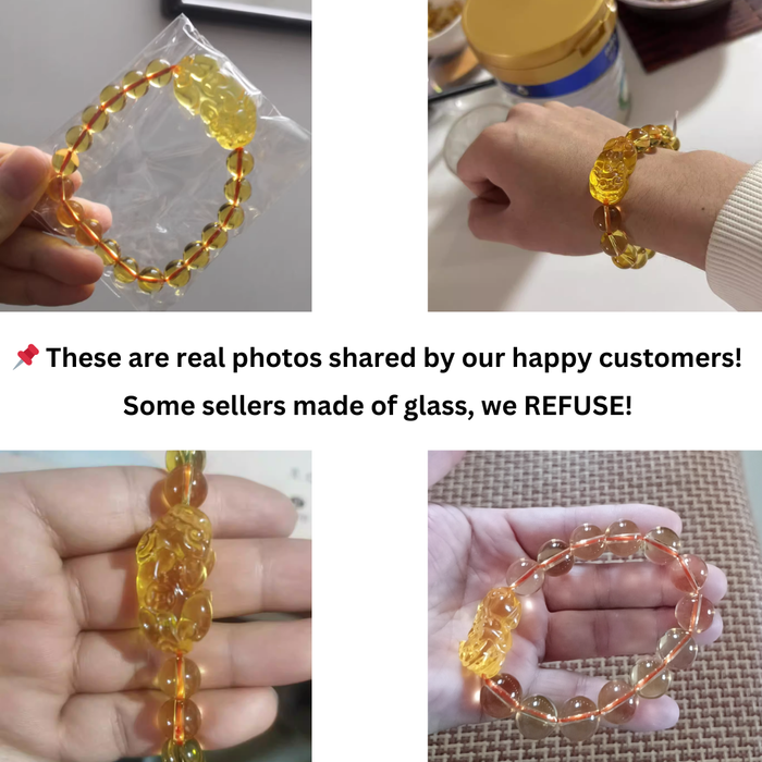 citrine abundance bracelet with pixiu charm for men and women