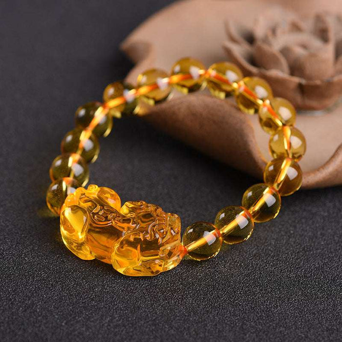 handmade feng shui wealth bracelet crystal prosperity jewelry
