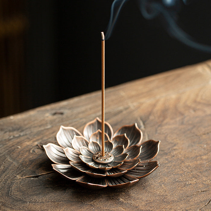 zen red copper incense burner feng shui home altar