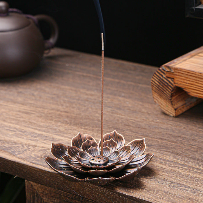 zen red copper incense burner feng shui home altar