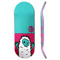 Teak Tuning Flow Series Wooden Deck - “Pink Yeti” Graphic  - 34x96mm with Colorful Plies