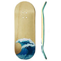 Teak Tuning Flow Series Wooden Deck - “Waves” Graphic  - 34x96mm with Colorful Plies