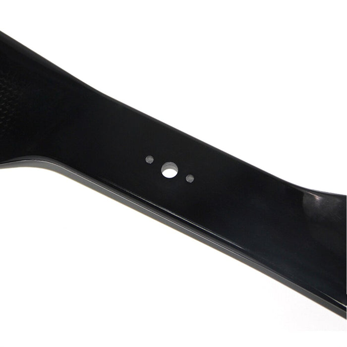 Black carbon fiber drone propeller blade with mounting holes for VTOL or fixed-wing UAVs