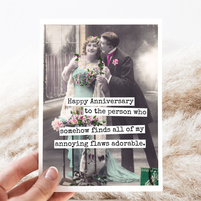Funny Anniversary Card. Finds All Of My Annoying Flaws... - The Regal Find