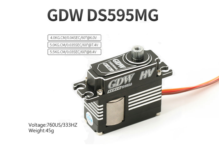 GDW DS590MG Mid size Metal Gear Swashplate Servo