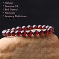 Natural Red Garnet Bracelet 5A Premium Beads