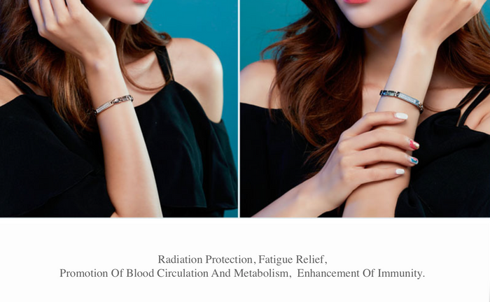 Elegant Gold Titanium Magnetic Bracelet Magnetic Wellness Jewelry Women